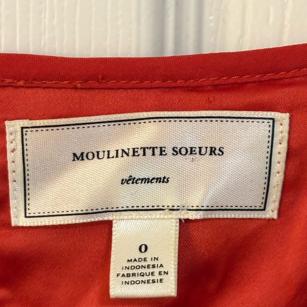 Moulinette Soeurs Anthropologie Rust Crochet Lace Shift Dress Spring - Picture 5 of 8